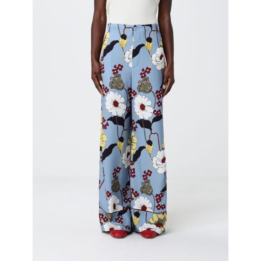 Marni Women Floral Print Viscose Palazzo Trousers Marni